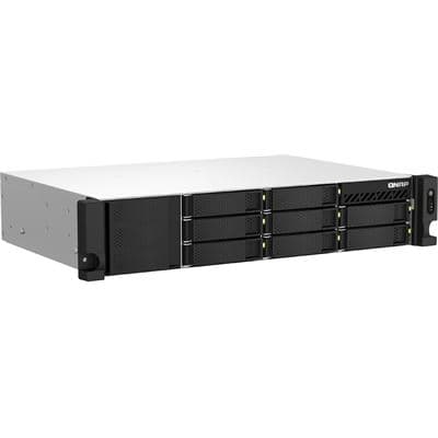 QNAP 8-bay Short-Depth NAS AMD Ryzen 4C/8T 2.2GHz CPU 4GB RAM TS-873AEU-RP-4G