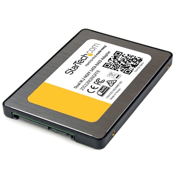 STARTECH STARTECH.COM DUAL M2 TO SATA ADAPTER WITH RAID - 2X M.2 SSDS TO 2.5IN SATA 2 YR 25S22M2NGFFR