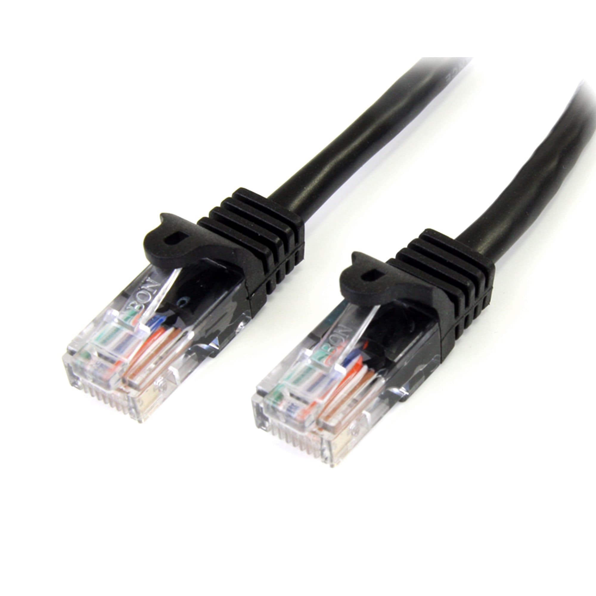 STARTECH STARTECH.COM 3M BLACK CAT5E / CAT 5 SNAGLESS PATCH CABLE 3 M LTW 45PAT3MBK