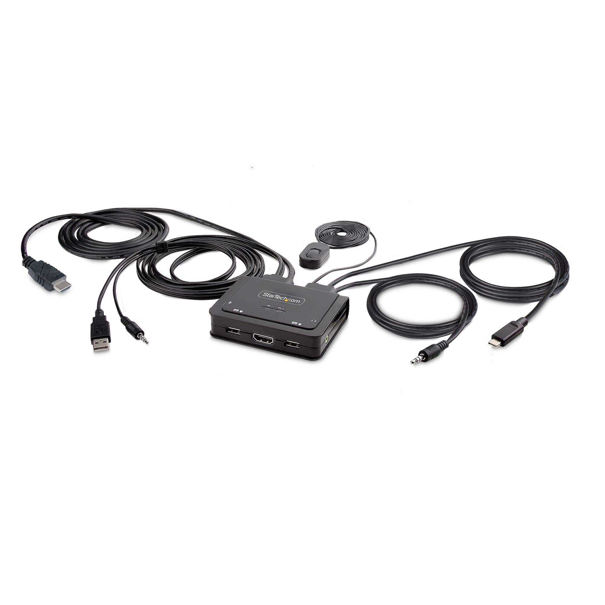 STARTECH STARTECH.COM 2-PORT HYBRID USB-C HDMI CABLE KVM SWITCH, 2 YR C2-H46-UAC-CBL-KVM