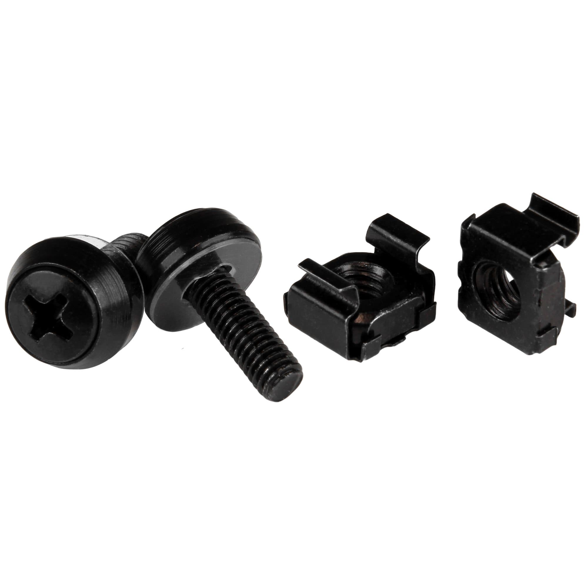 STARTECH STARTECH.COM 10-32 SERVER RACK SCREWS AND NUTS - 50 PACK - BLACK, 2 YR CABSCREW1032