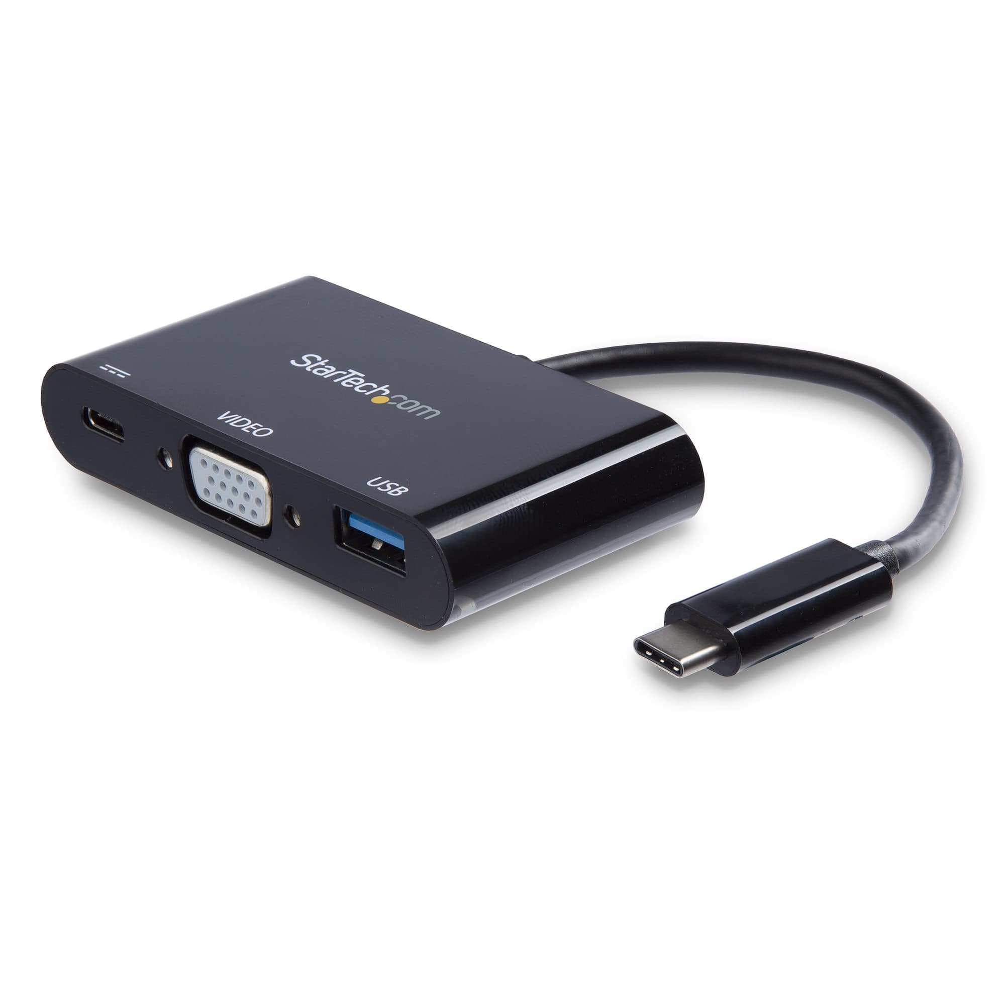 STARTECH STARTECH.COM USB C MULTIPORT ADAPTER - USB-C TO VGA - PD, 1X USB 3.0 TYPE-A 3 YR CDP2VGAUACP