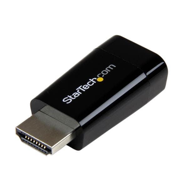 STARTECH STARTECH.COM COMPACT HDMI TO VGA ADAPTER - ACTIVE MONITOR CONVERTER - 1080P 3 YR HD2VGAMICRO