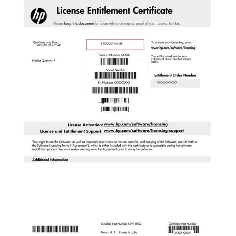 HPE HPE Aruba AirWave 1 Device Lic E-LTU JW546AAE