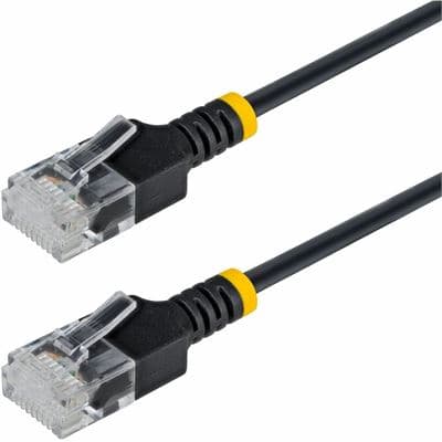 STARTECH STARTECH.COM 50CM BLACK ULTRA SLIM CAT6A ETHERNET CABLE, RJ45, UTP, LTW N6APATUTP34BKS50CM