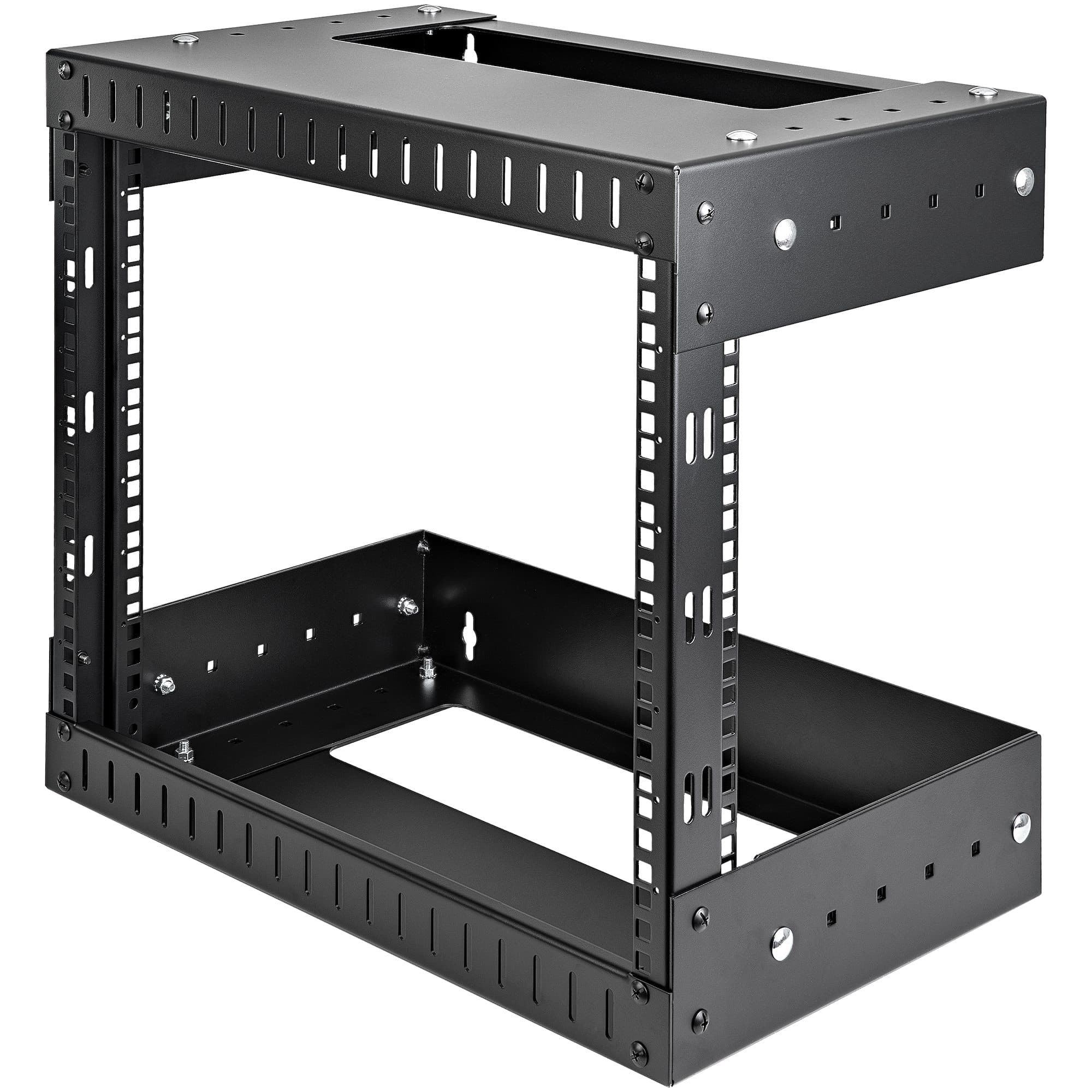 STARTECH STARTECH.COM 8U 19" WALL MOUNT NETWORK RACK OPEN ADJUSTABLE 12-20" AV/DATA LTW RK812WALLOA