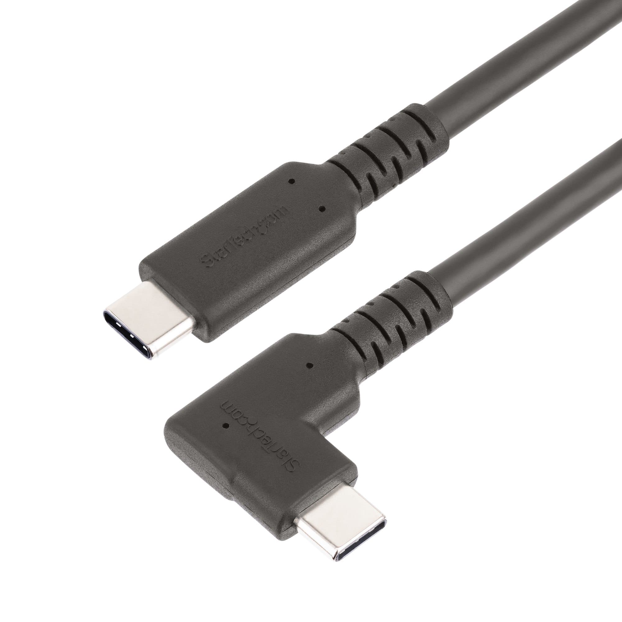 STARTECH STARTECH.COM 6FT (2M) RUGGED RIGHT ANGLE USB-C CABLE, USB 3.2 GEN 1 (5GBPS), USB C DATA TR RUSB315CC2MBR
