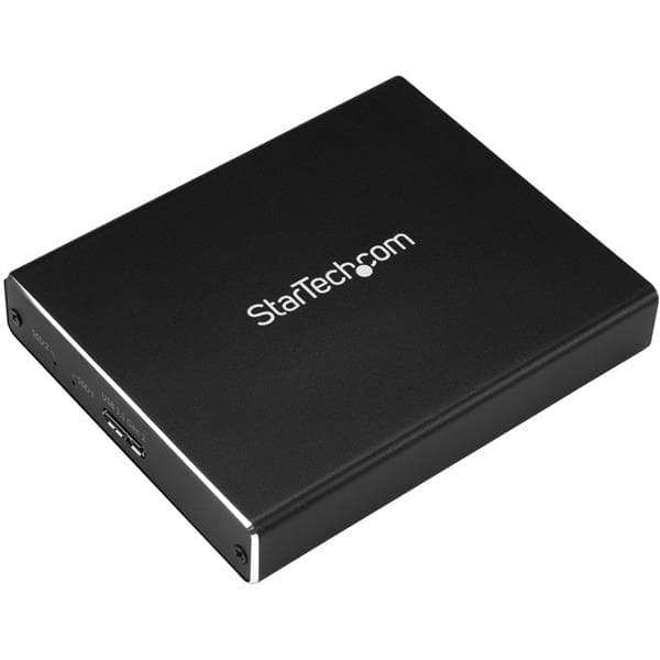 STARTECH STARTECH.COM DUAL M.2 SATA ENCLOSURE - RAID - USB 3.1 GEN 2 USB C / USB A, 2 YR SM22BU31C3R