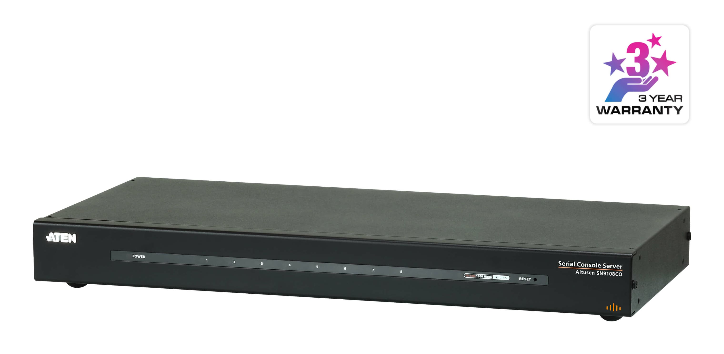ATEN ATEN 8 PORT SERIAL CONSOLE SERVER OVER IP WITH AC POWER SN9108CO-AXA-U