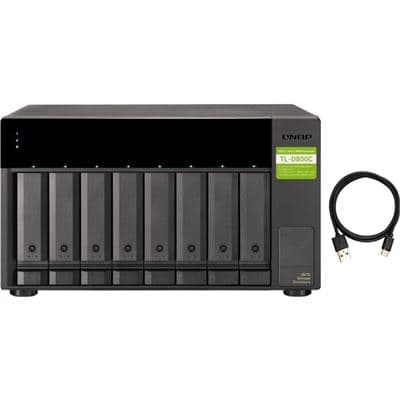 QNAP QNAP 8-BAY SATA JBOD EXPANSION UNIT (NO DISK), USB-C(1), TWR, 2YR WTY TL-D800C