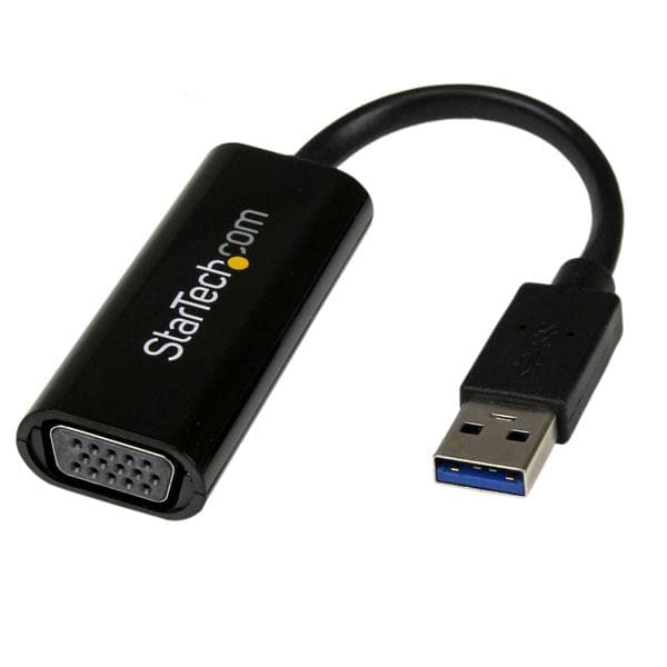 STARTECH STARTECH.COM SLIM USB 3.0 TO VGA ADAPTER - MONITOR EXTERNAL GRAPHICS CARD 3 YR USB32VGAES