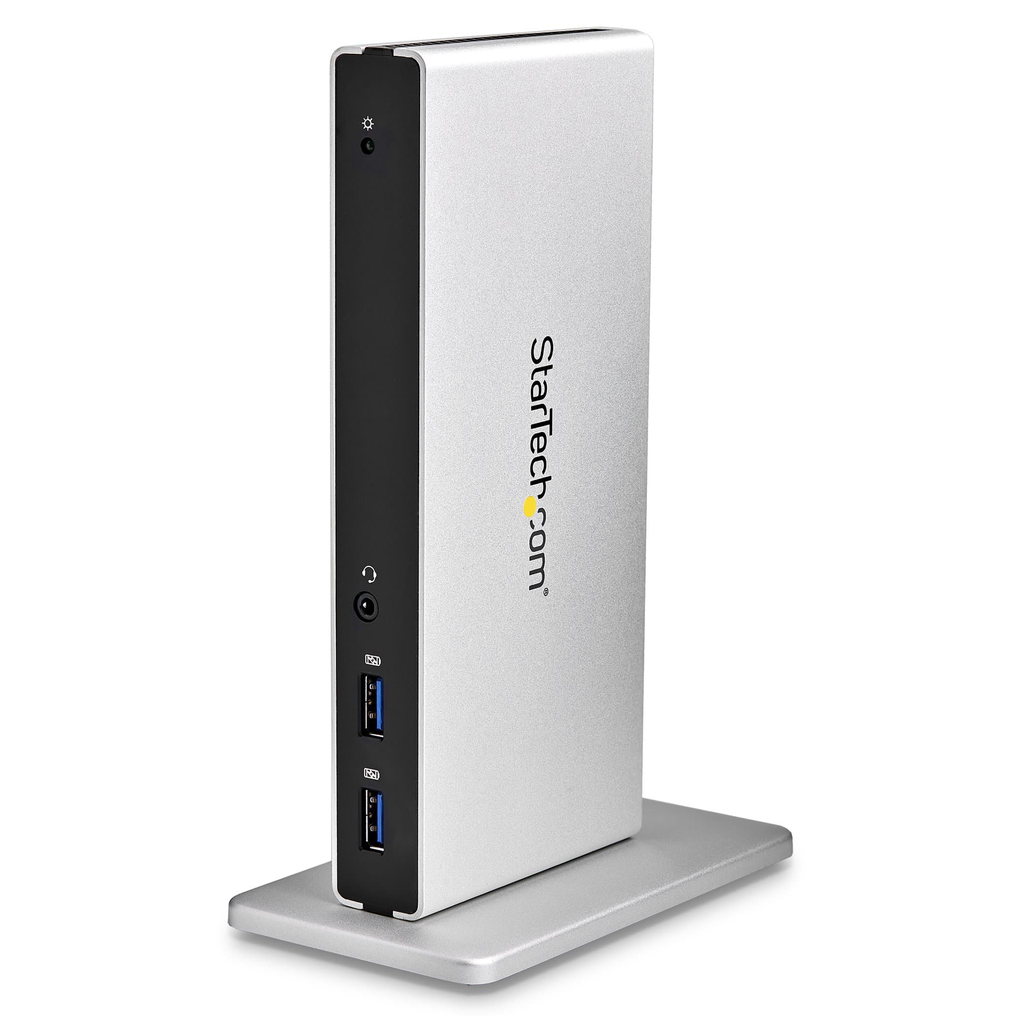 STARTECH STARTECH.COM USB 3.0 DOCKING STATION DUAL MONITOR DVI/VGA/HDMI, 5XUSB, GBE 3 YR USB3SDOCKDD