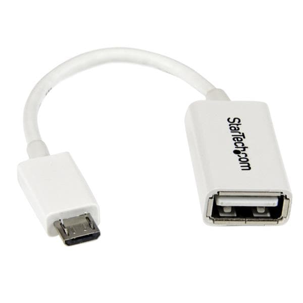 STARTECH STARTECH.COM 5IN WHITE MICRO USB TO USB OTG HOST ADAPTER M/F LTW UUSBOTGW