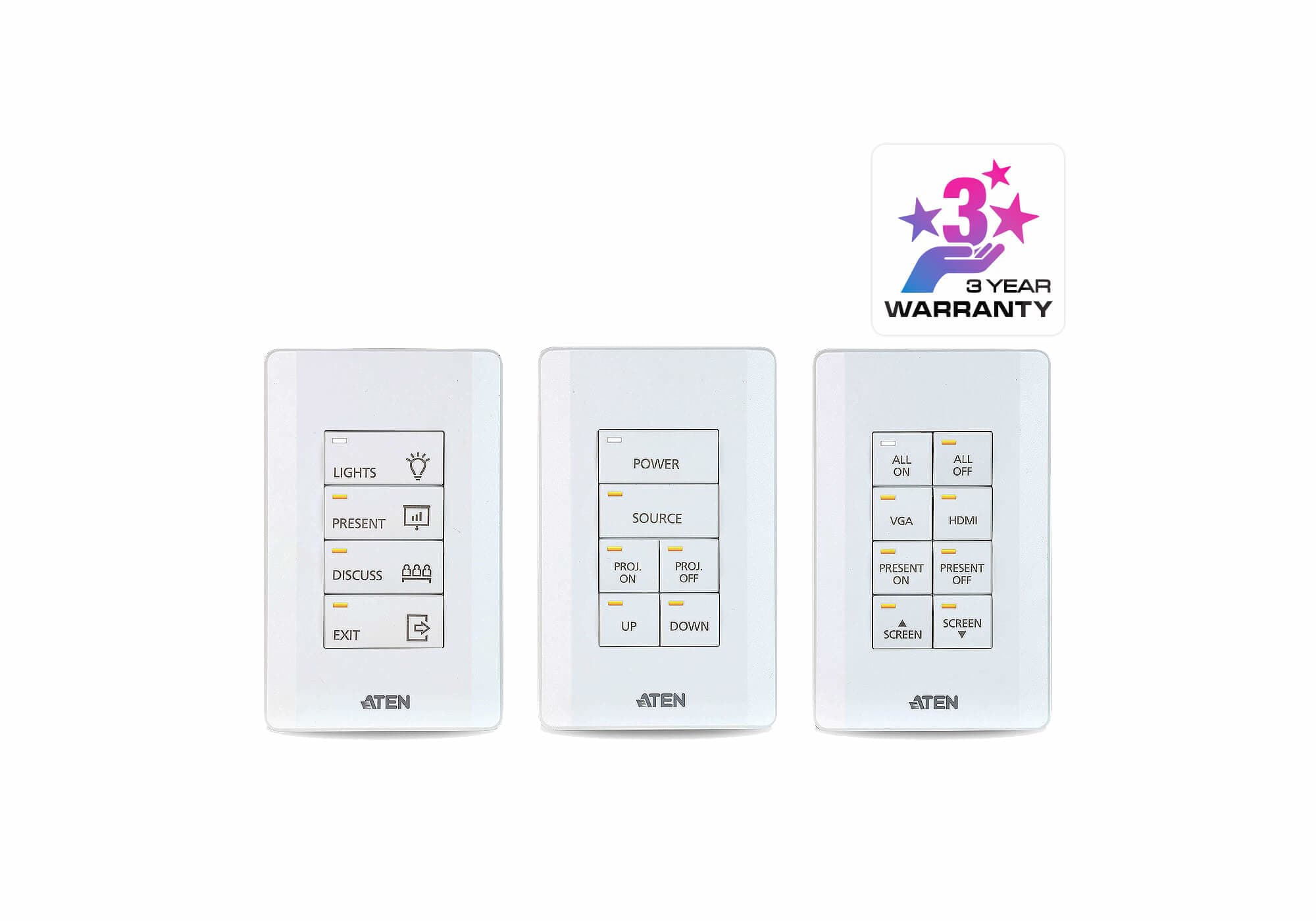 ATEN ATEN 8 BUTTON KEYPAD WITH 1 GANG US WALL PLATE VK108US-AT
