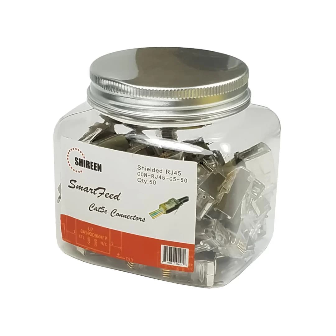 Shireen Shireen CAT-C5e RJ45 Smart Feed Connector 50 pack CON-RJ45-C5-50