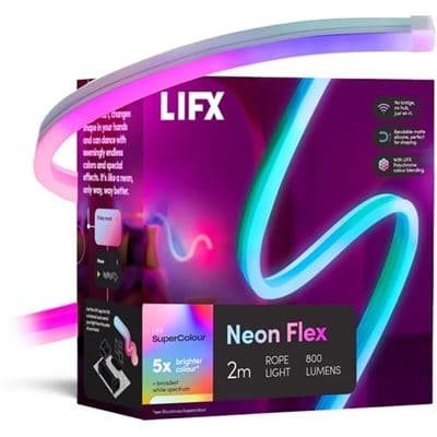 LIFX LIFX Neon SuperColour Flex 2M Indoor Flexible Linear Ultra-Bright LED Light Strip LFXNEON65AU