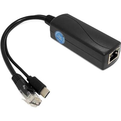 PoE World USB-C 5V 3A Gigabit IEEE802.3af/at PoE Splitter TYPE-C0503G