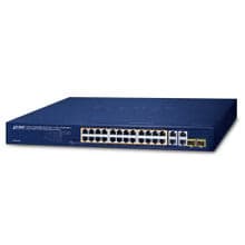 Planet Planet GSW-2824P 24-Port 10/100/1000T 802.3at Poe+ 2-Port 10/100/100T + 2 Port Gigabit TP/SFP Combo Ethernet Switch (250W) NS079