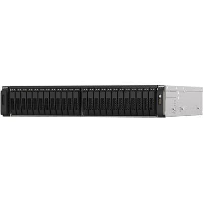 QNAP QNAP TS-h2490FU-7302P-128G 24-Bay all-flash NAS, NVMe Gen3 x4, AMD EPYC 7302P 3.0GHz, 128GB  RAM, 2 x 2.5GbE LAN, 4 x 25GbE SFP28, iSCSI, RAID 0,1, 5, 6, 10, 5+spare, 6+spare, 10+spare, global hot spare,  PCIe expansion slot x5 (2 slots are pre-insta TS-h2490FU-7302P-128G