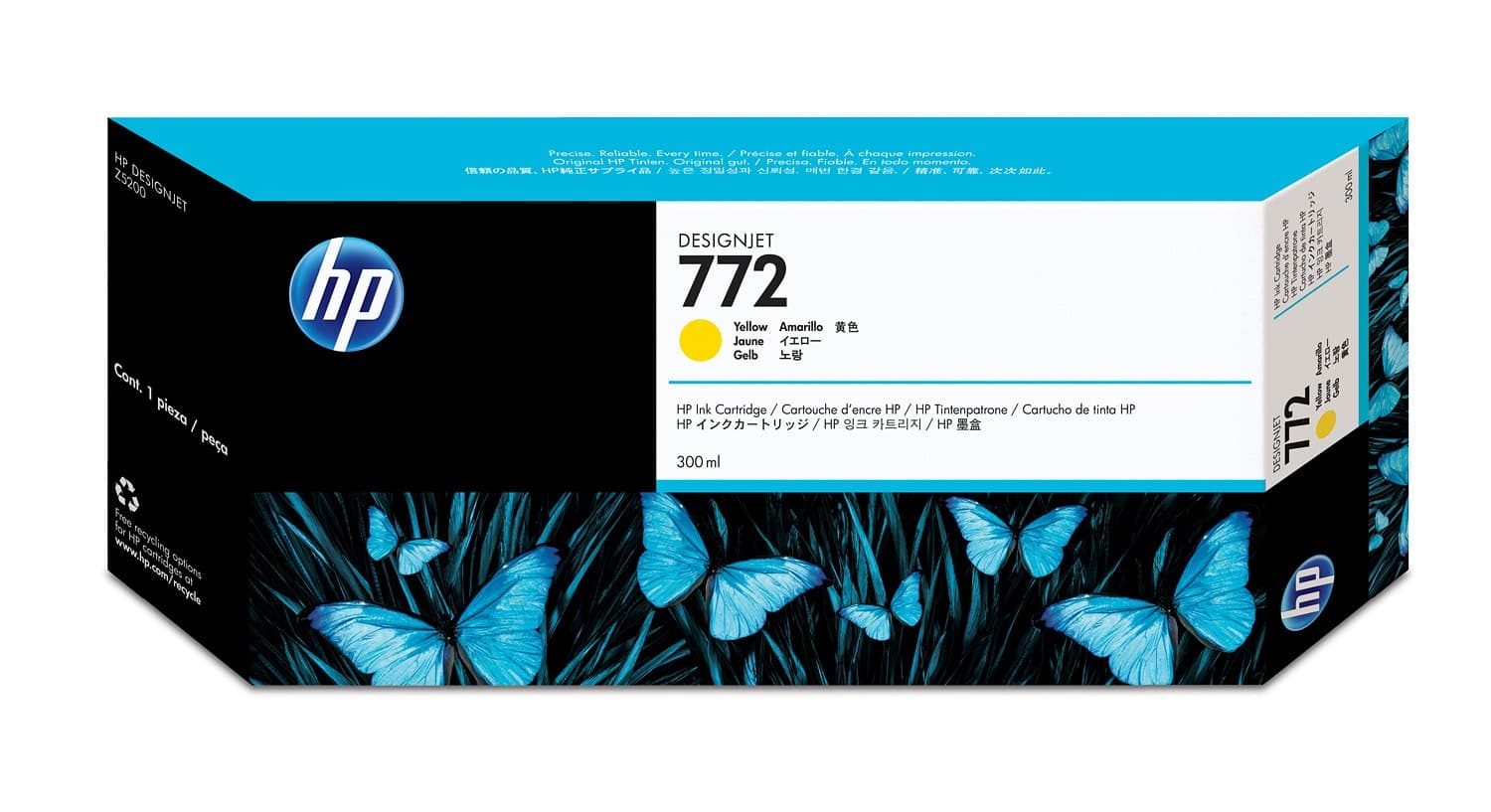 HP HP 772 300ml Yellow Ink Cartridge 1174796