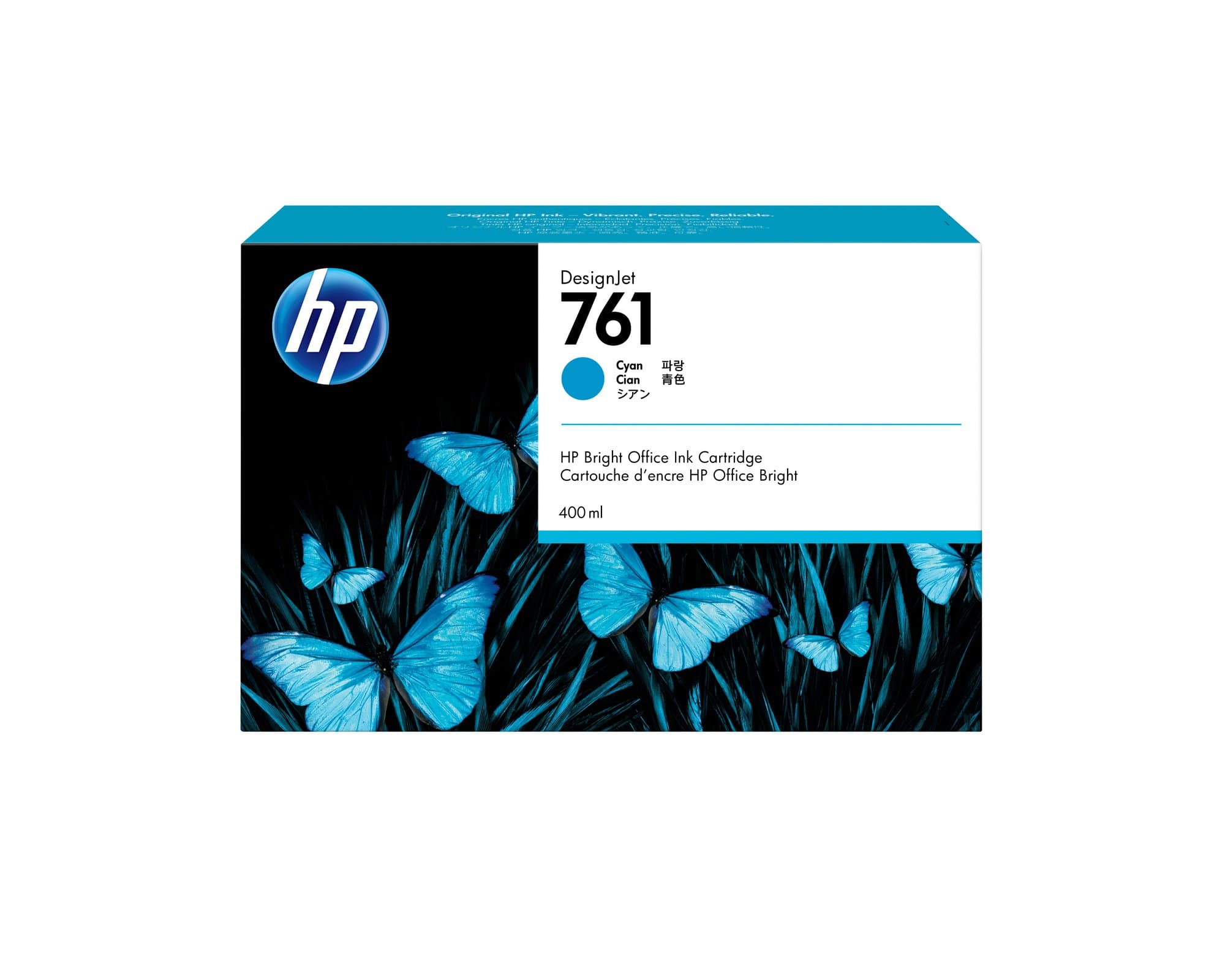 HP HP 761 400ml Cyan Ink Cartridge 1442207