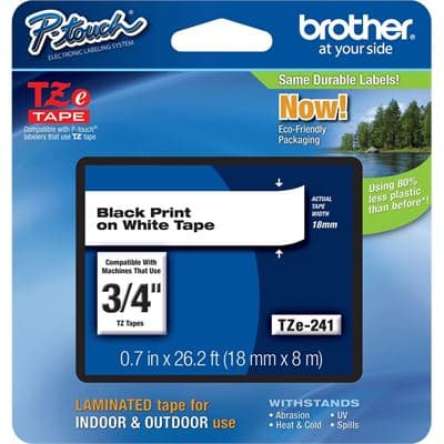 BROTHER BROTHER TZe241 18mm x 8m Standard laminated Blac 1536054