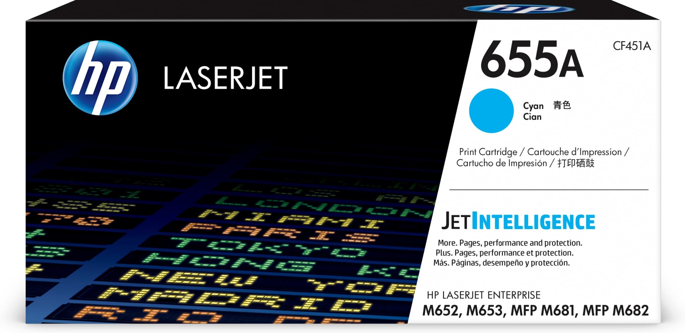 HP HP 655A Cyan LaserJet Toner Cartridge 3617894