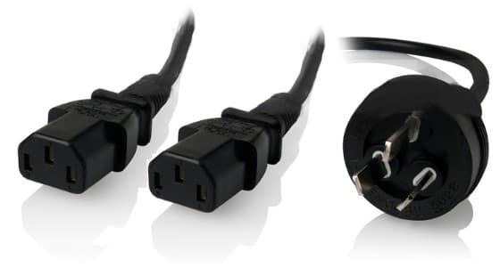 ALOGIC ALOGIC 2M 3MAINS PLUG 2 2XIEC C13YSPLITTRMTO2XF 4274776