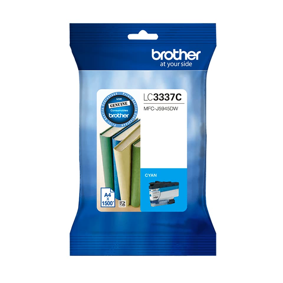BROTHER BROTHER LC3337C CYAN HIGH YIELD INK CART 4312924