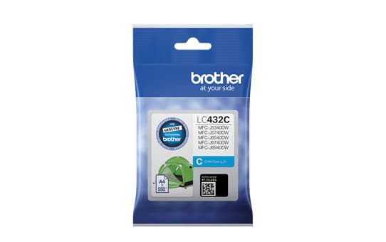 BROTHER BROTHER LC432C CYAN INK CARTRIDGE 5510190