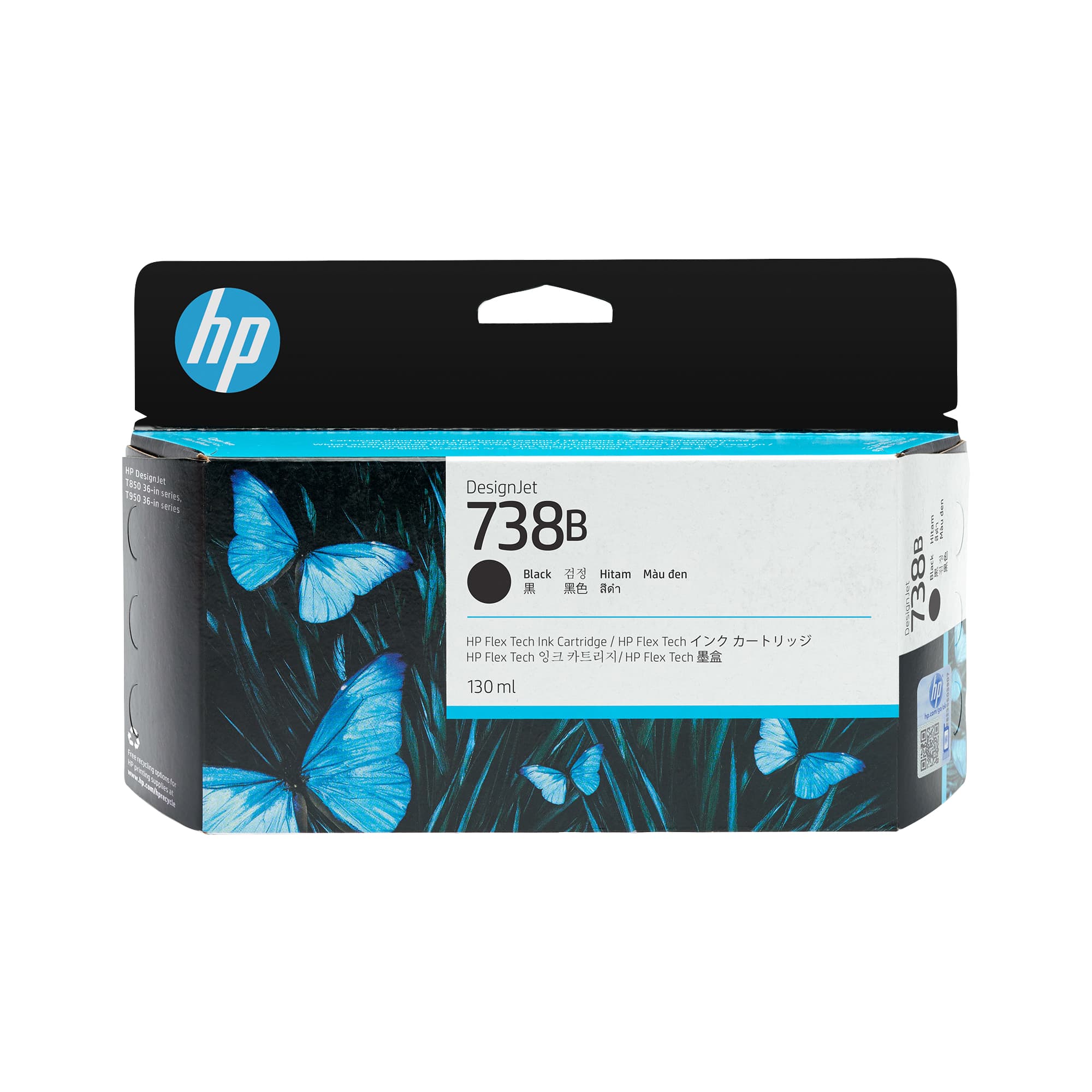 HP HP 738B 130-ml Black DesignJet Ink Cartr 6110222
