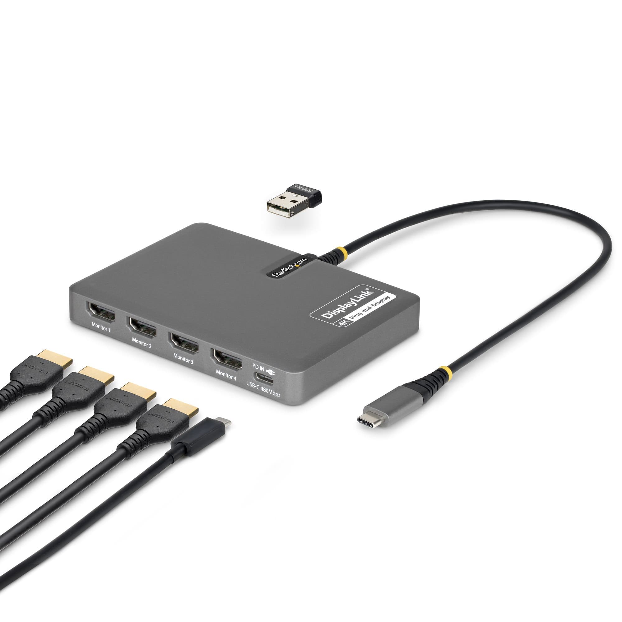 StarTech.com StarTech.com USB-C to Quad HDMI Adapter 6760279