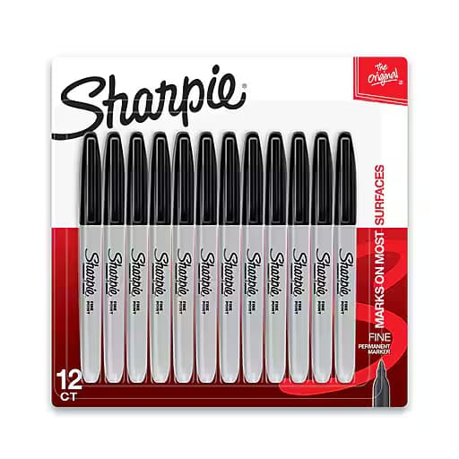 Sharpie Sharpie Fine Point Permanent Marker Black 1812419 1812419