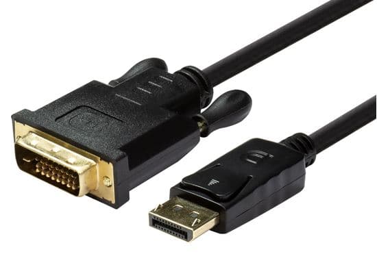 Dynamix DYNAMIX 1.5m DisplayPort Source to DVI-D Monitor Male Cable C-DP-DVIDM-1H