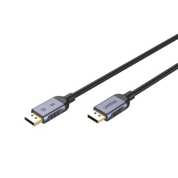 UNITEK 1.5m 8K DisplayPort V1.4 (UHD) Cable. Max Res 8K@60Hz. P To 204Hz Refresh Rate C1628GY01-1-5M