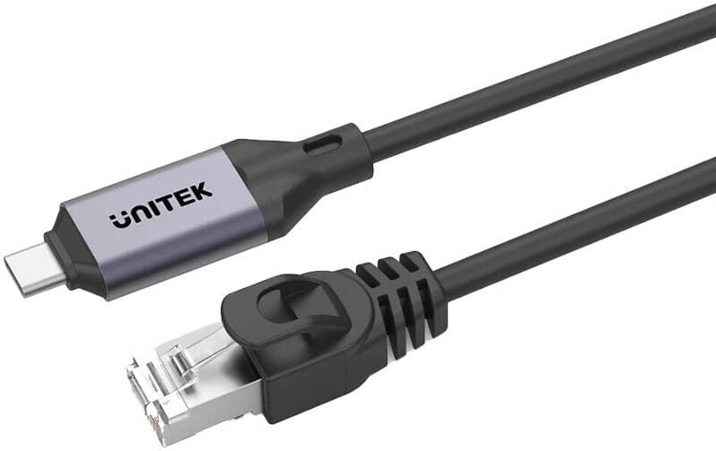 Unitek UNITEK 1m USB-C to RJ45 High-Speed 1Gbps Ethernet Cable. C18148AGY01-1M
