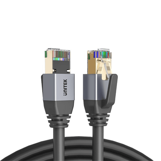 Unitek UNITEK 20M CAT8 Black SSTP 26AWG Ethernet Patch Lead in PVC Jacket. C18149AGY03-20M
