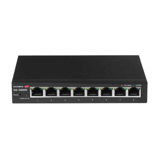 Edimax EDIMAX 8-Port Gigabit Ethernet Web Smart Switch. Supports VLAN, ICMP GS-5008E8P