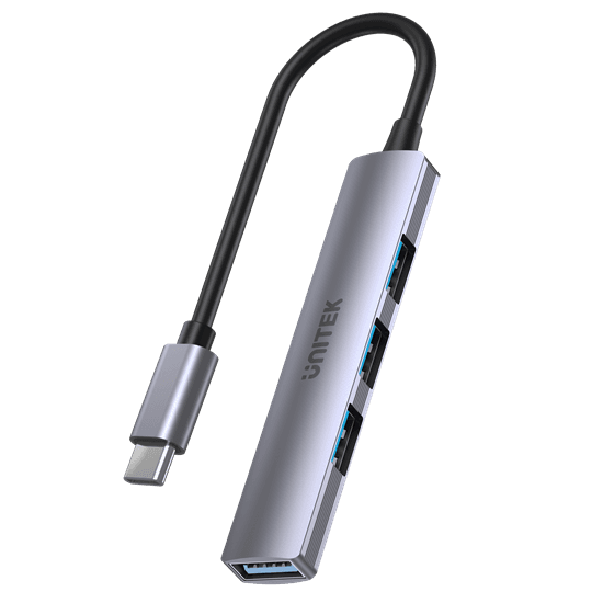 Unitek UNITEK 4-in-1 USB Multi-port Ultra Slim Hub with USB-C Connector. H1208B