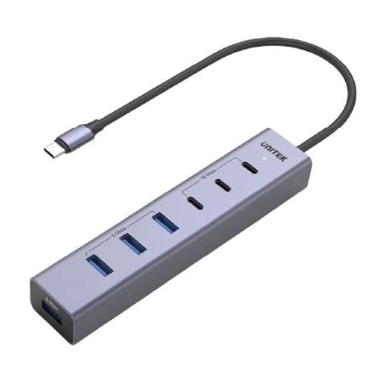 unitek UNITEK 7-in-1 Multi-Port Hub with USB-C Connector. Includes 4x USB-A H1335A