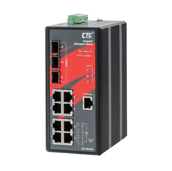 CTCunion CTC UNION 8 Port Gigabit Managed Switch.  -40C~75C. IGS803SME