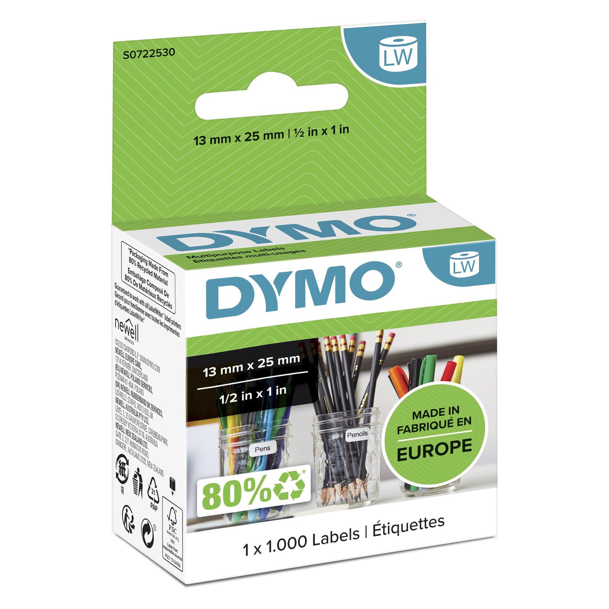 Dymo DYMO Genuine LabelWriter Multi Purpose 2 Up Labels  13mm x 25mm S0722530