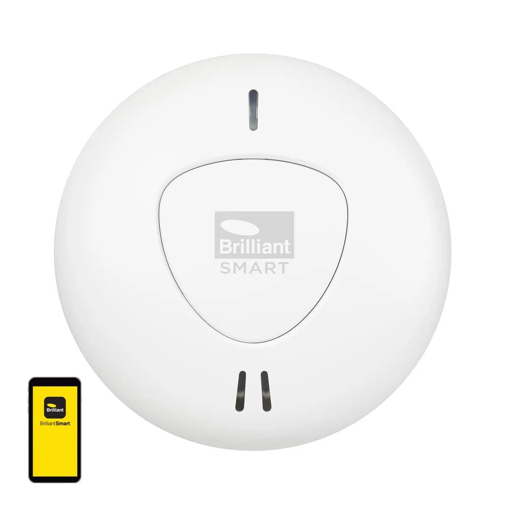Brilliant Smart RF433 WiFi Wireless Smoke Alarm 487869