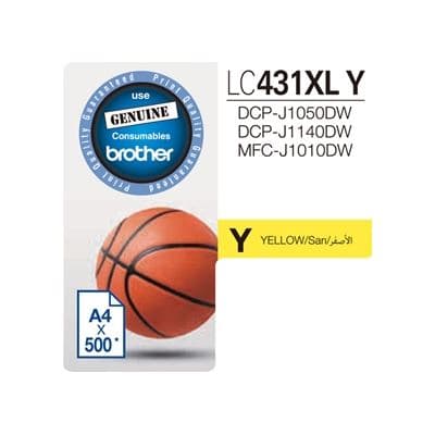 Brother Brother LC431XLY Yellow High Yield Ink Cartridge LC431XLY