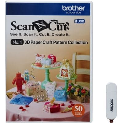 Brother Brother CAUSB4 Fabric USB No.4 3D-Craft Pattern Collection CAUSB4