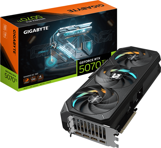 Gigabyte Gigabyte GV-N5070Ti Gaming OC-16GD RTX5070Ti 16GB PCIE Graphics Card GVN5076