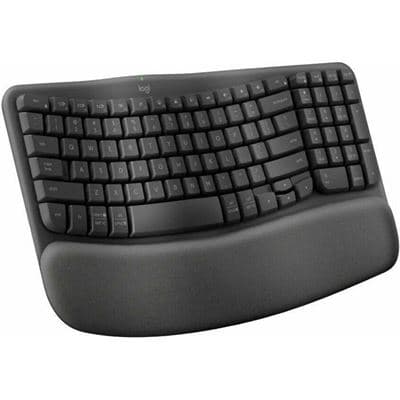 Logitech Logitech Wave Keys Wireless Ergo Keyboard - Black 920-012281