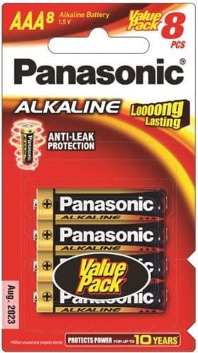 Panasonic Panasonic AAA Alkaline Battery 8 Pack PA4533