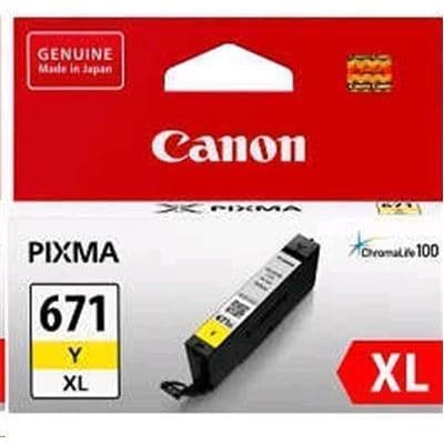 Canon Canon CLI671XLY Yellow High Yield Ink Cartridge CLI-671XLY
