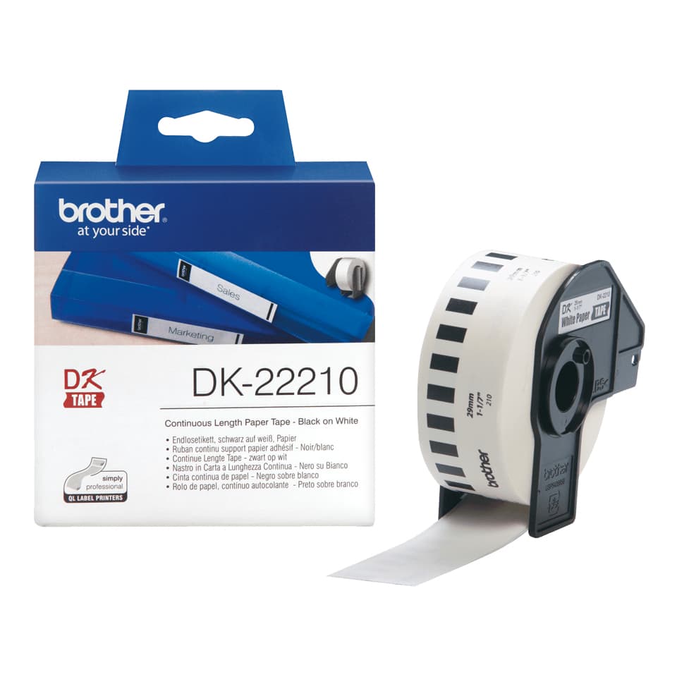 Brother Brother DK22210 White Roll BDK22210